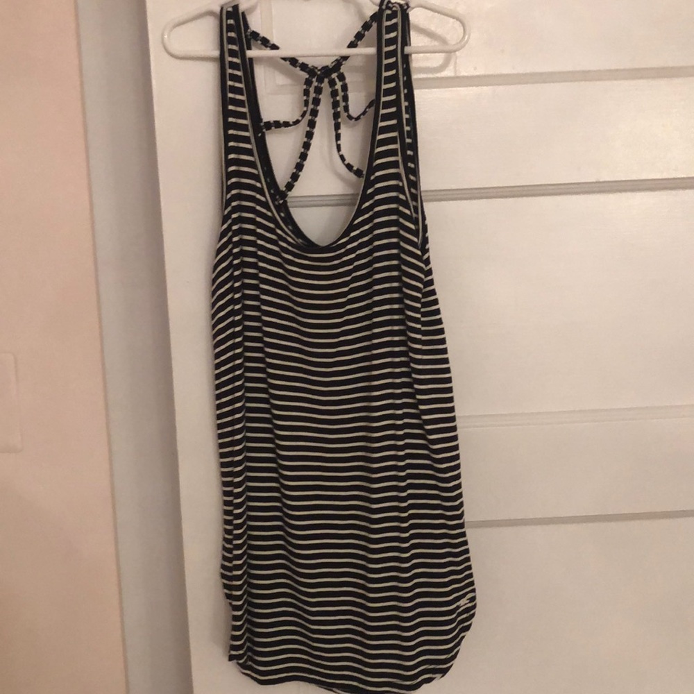 black and white stripped hollister tank top!